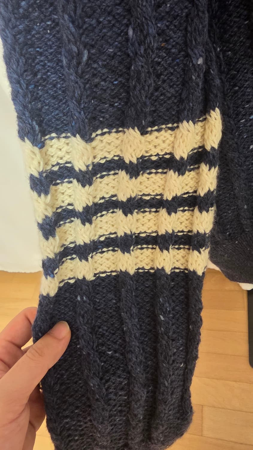 [25/4size] 톰브라운 도네갈 케이블 니트 가디건 4사이즈 상품이미지7