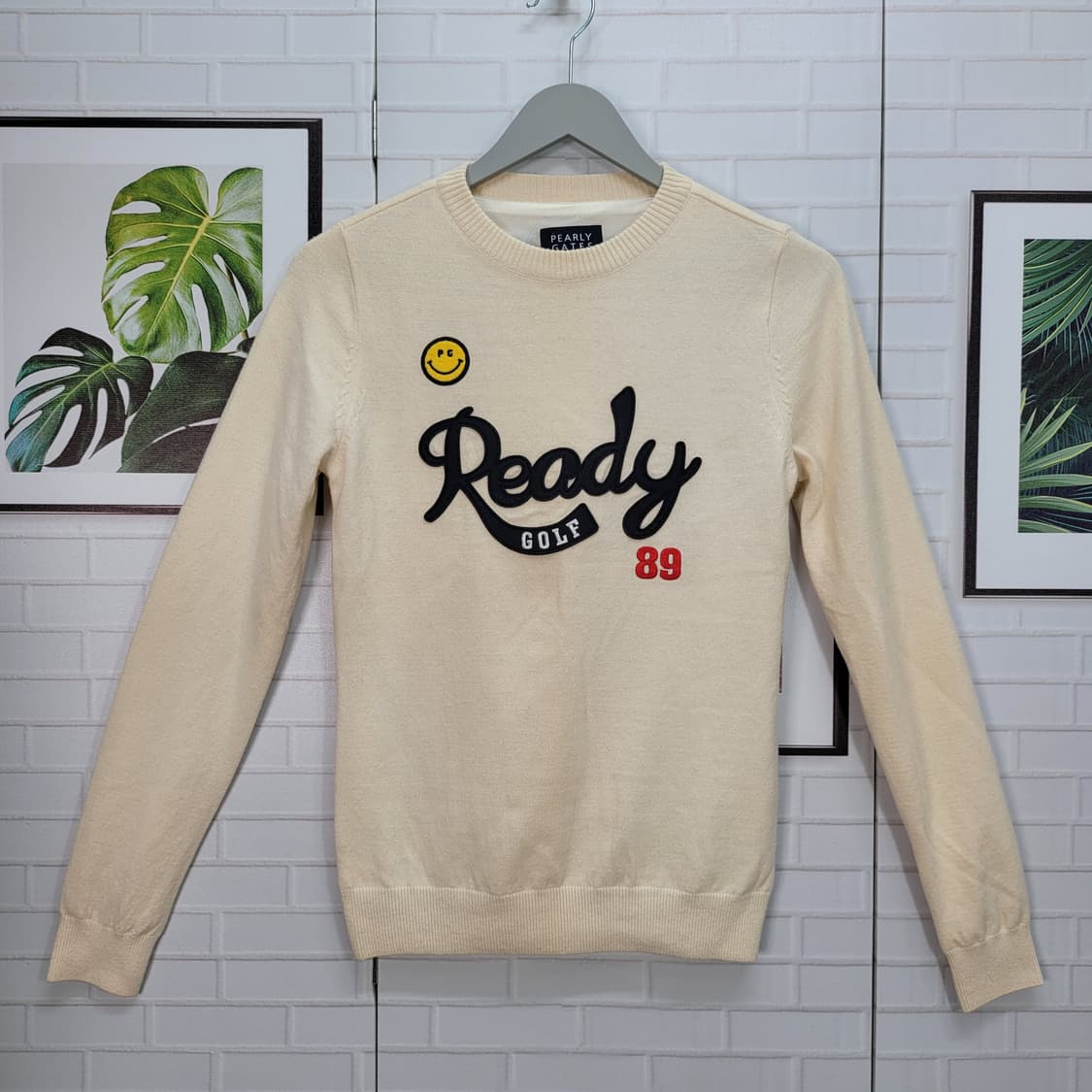 파리게이츠 골프 방풍 라운드넥 니트 스웨터 0사이즈 새상품급 상품이미지1