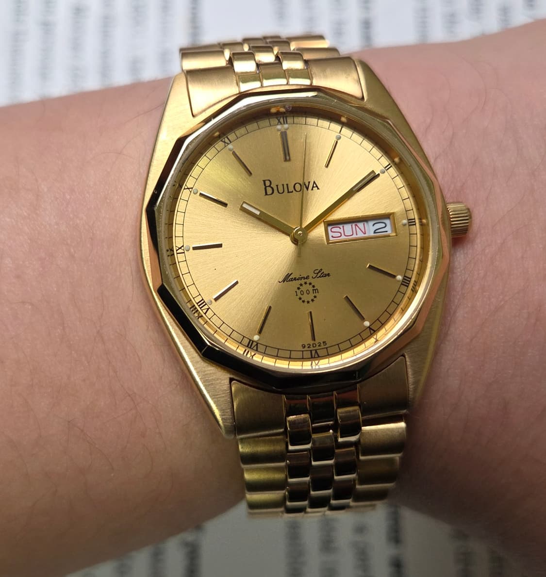 빈티지 부로바 마린스타 올금장 데이데이트 각베젤 쿼츠 쥬빌리줄 ver.
 상품이미지10