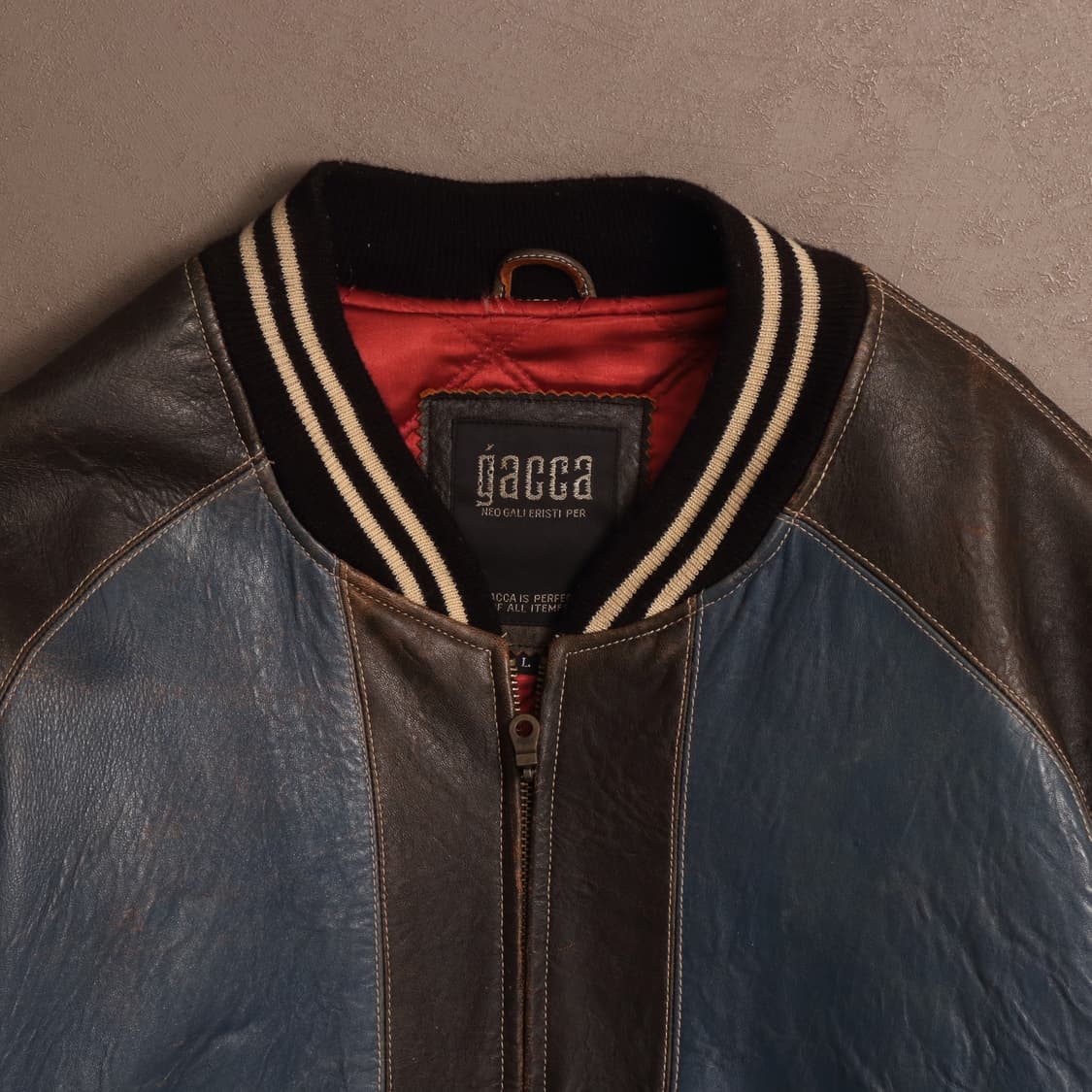 90's 펠레펠레 올드스쿨 레더 스타디움 자켓 A1524 상품이미지2