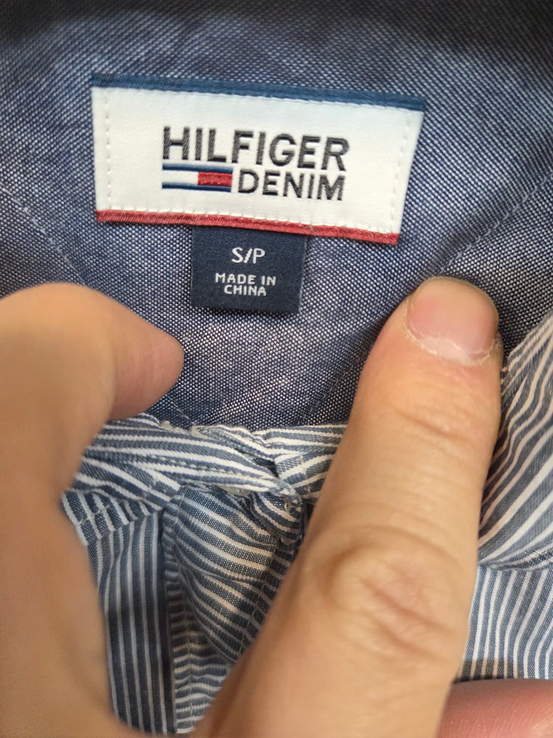 타미힐피거 린넨 스트라이프 옆트임 셔츠반팔 sp 상품이미지3