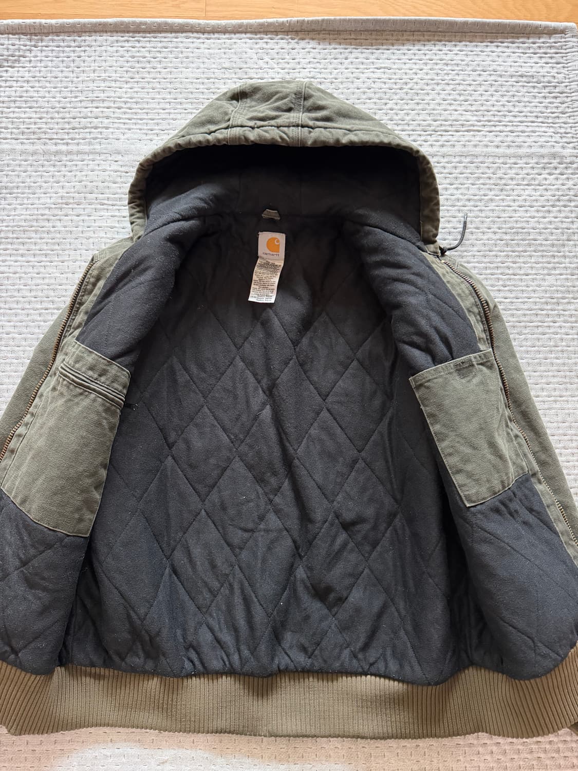 [M] 칼하트 j130 샌드스톤 덕 액티브 자켓 모스 상품이미지3