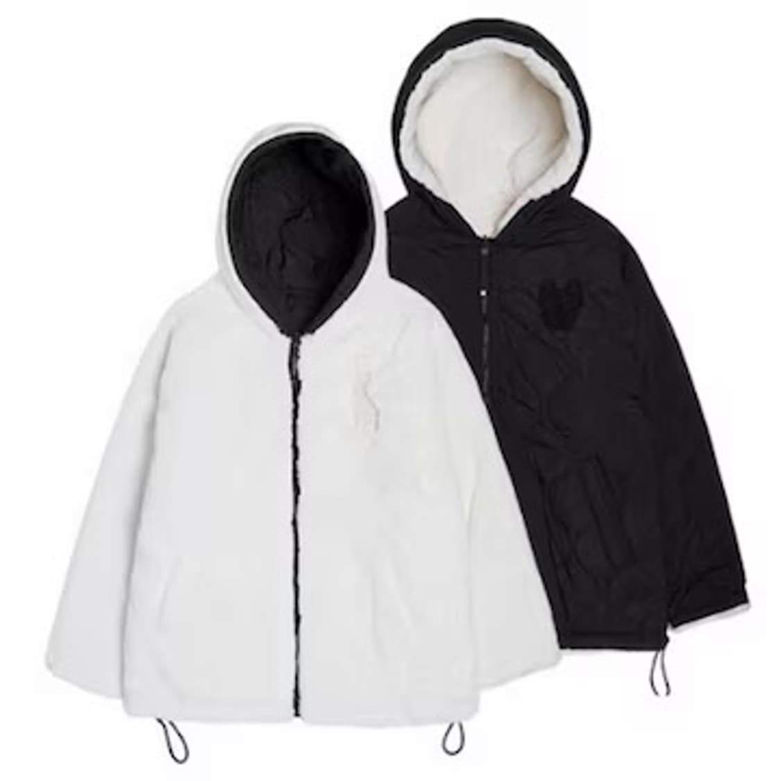 라이프워크 밍스타 퀄팅 리버서블 양면 자켓 블랙 화이트 M 상품이미지5