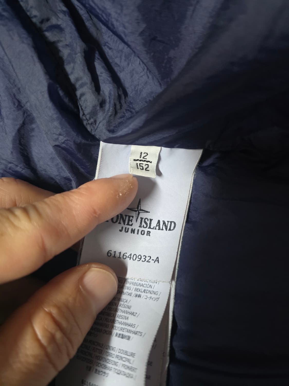 스톤아일랜드 패딩 12Y (44~55반까지) 상품이미지3