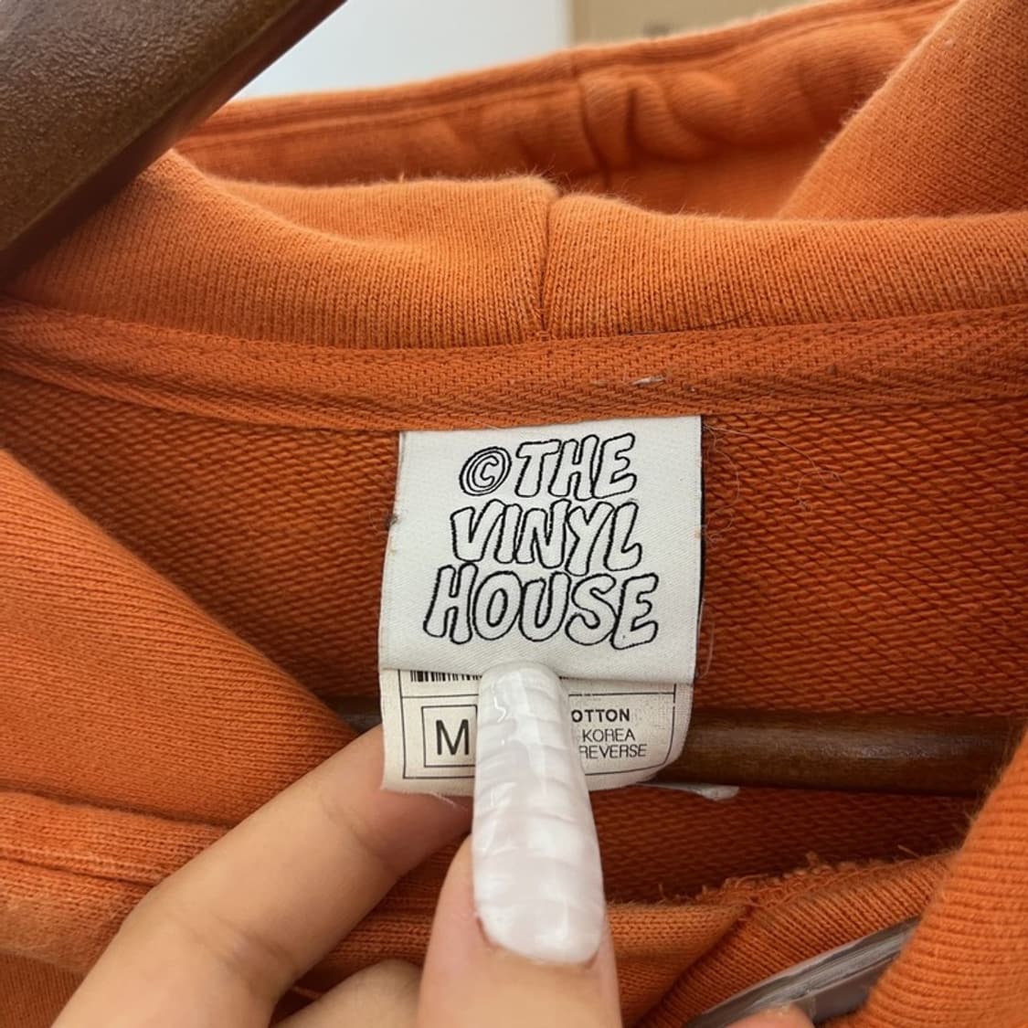 더바이닐하우스 레트로 스트릿 펑크 키치 오렌지 후드티 M C10896 상품이미지5