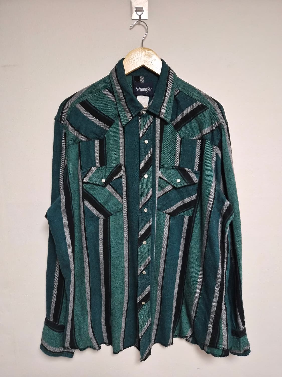 랭글러Wrangler 스트라이프 웨스턴 셔츠 XL사이즈 - S342 상품이미지1
