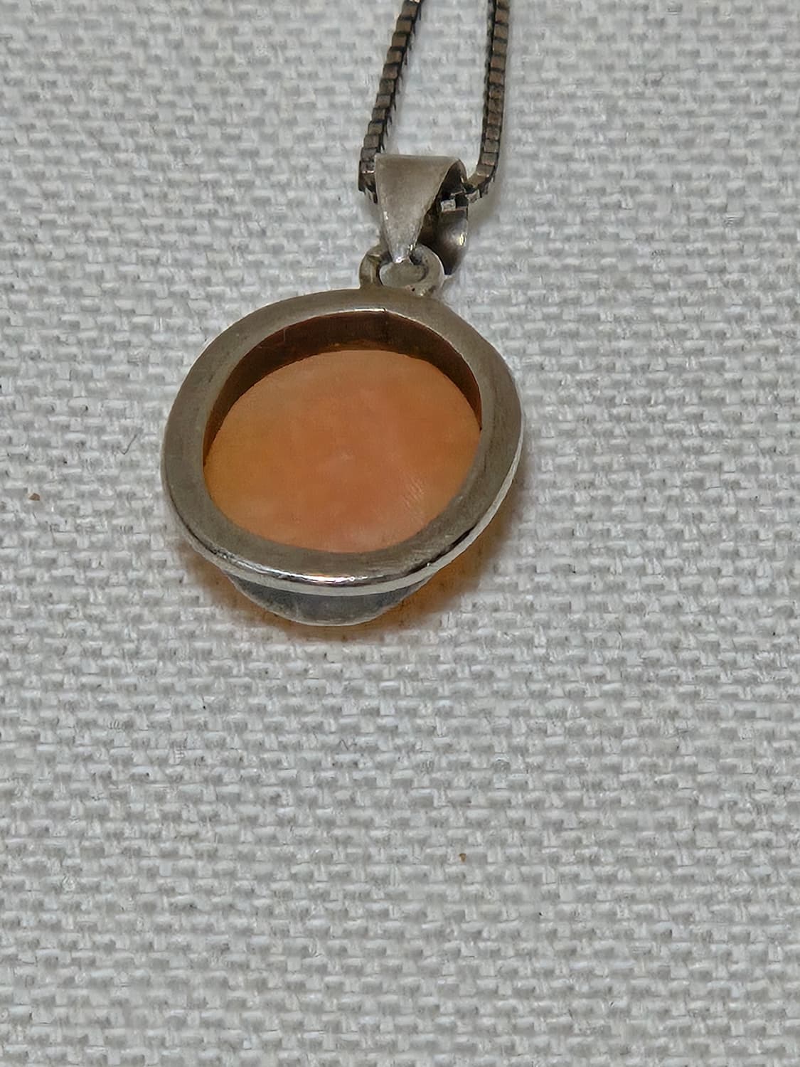 빈티지 카메오 펜던트 925 실버 이태리체인 상품이미지3