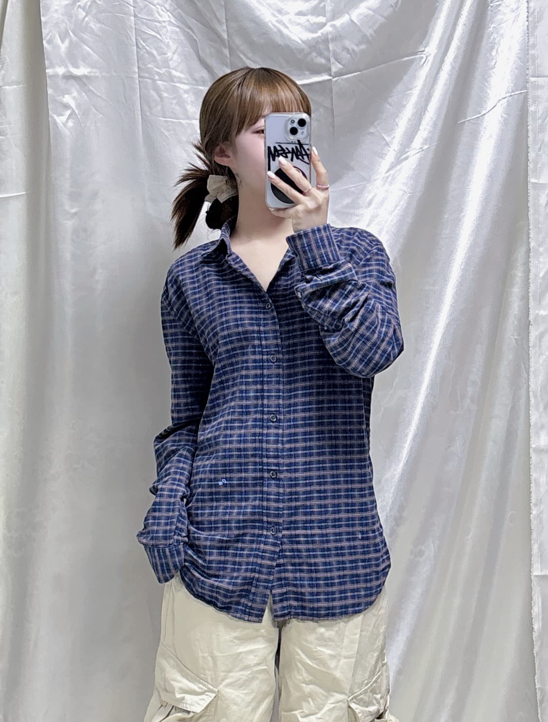 디젤 스몰로고 체크 셔츠 상품이미지1