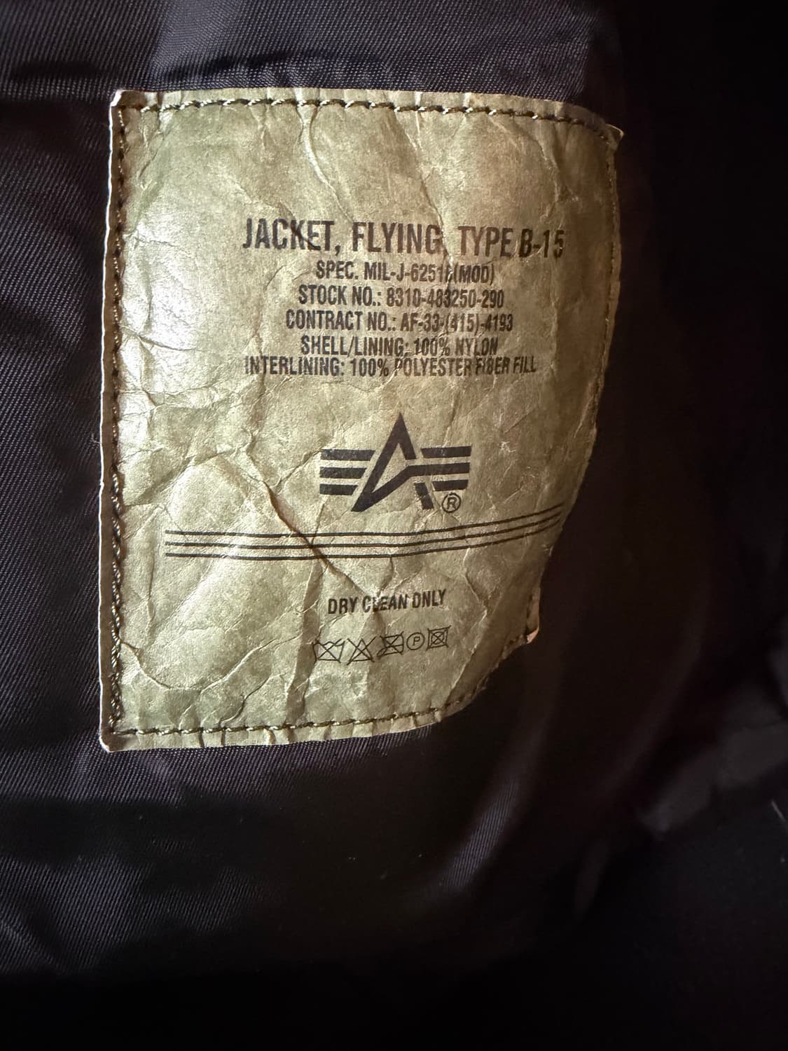 알파인더스트리 항공점퍼 B-15 상품이미지3