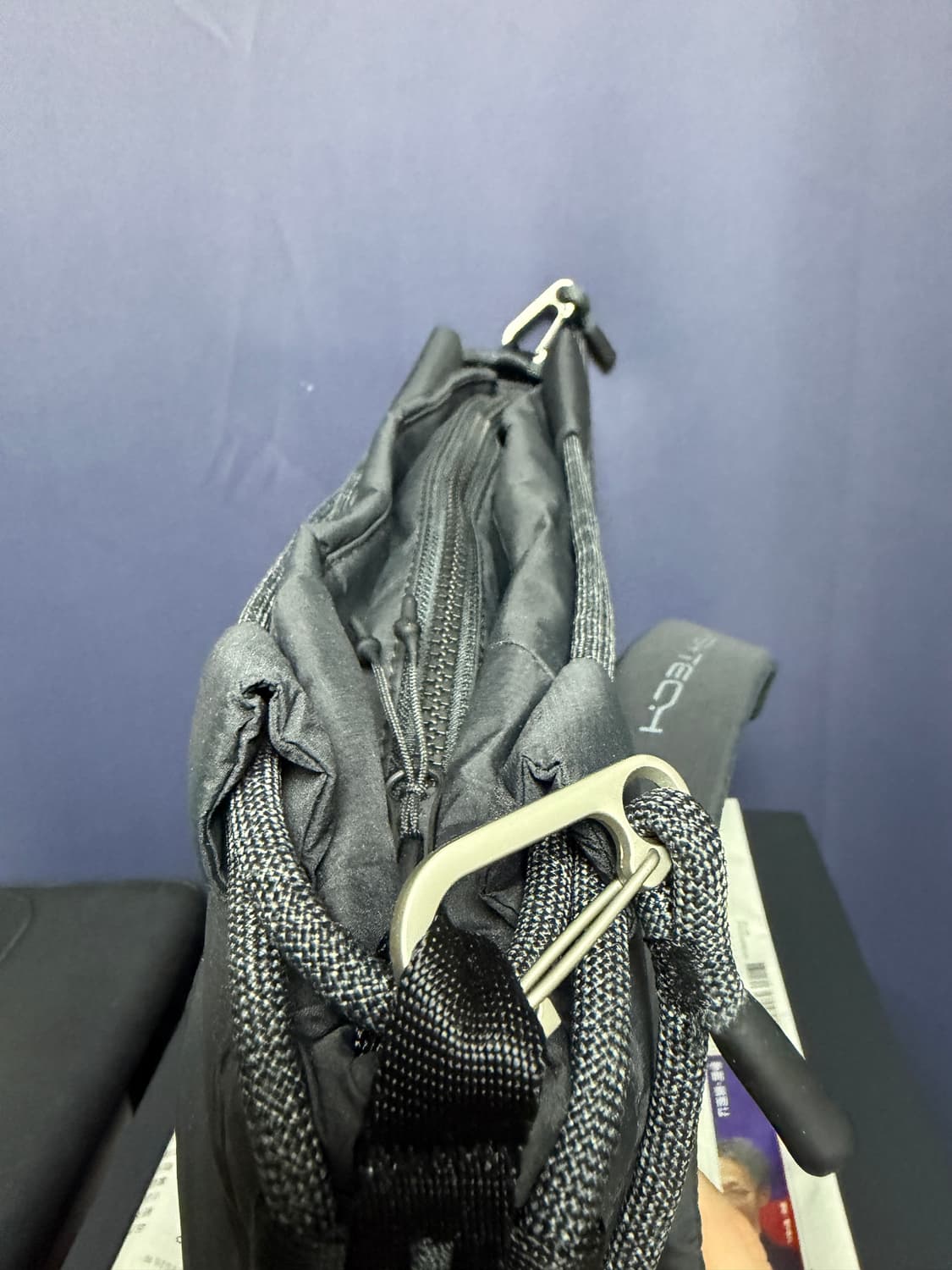 피지테크 원고 로프스트랩 숄더백 블랙 상품이미지7