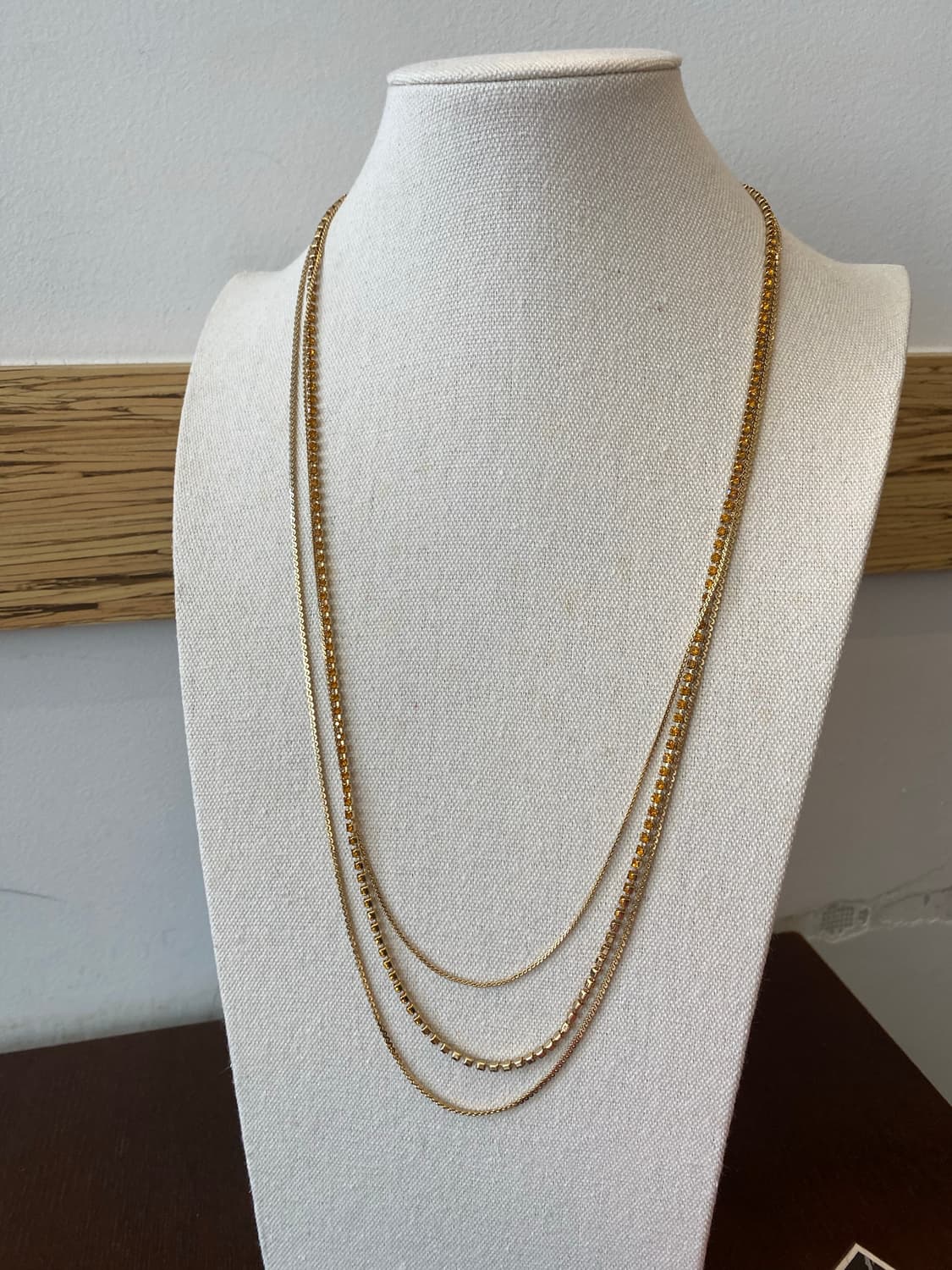 빈티지ㅜ골드 큐빅 레이어드 목걸이 상품이미지6