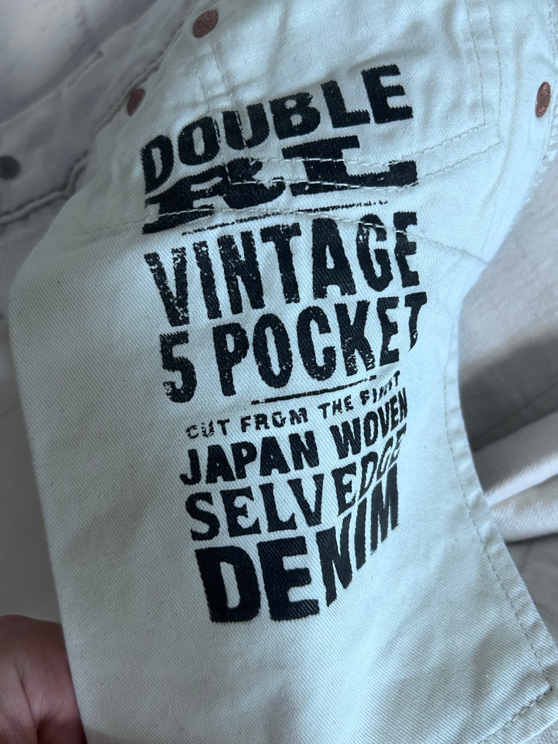 RRL 빈티지 파이브 포켓 에크루 데님 팬츠 32x30 상품이미지4