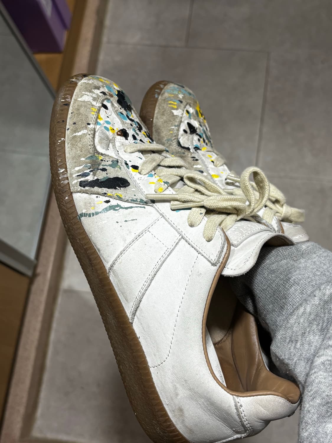 메종 마르지엘라 스니커즈 페인팅 37.5 상품이미지4