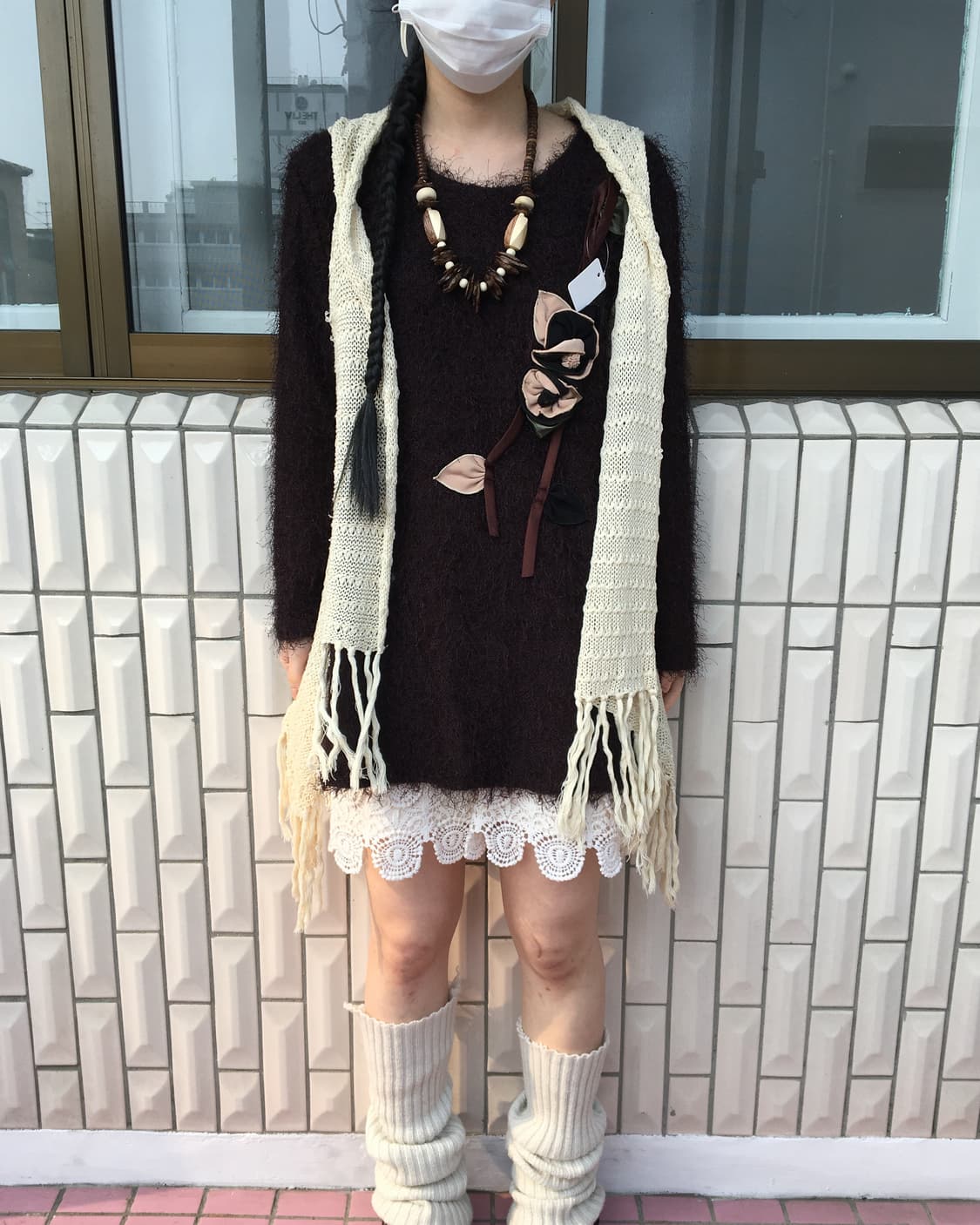 Fringe knit open vest 상품이미지5
