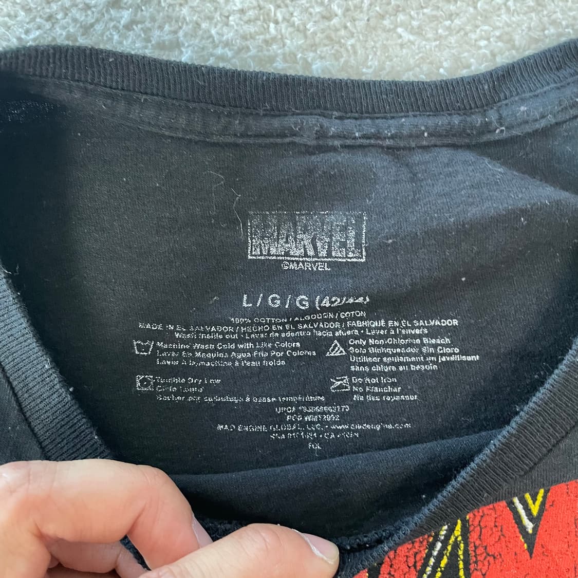 마블 스파이더맨 빈티지 프린팅 반팔티셔츠  상품이미지4