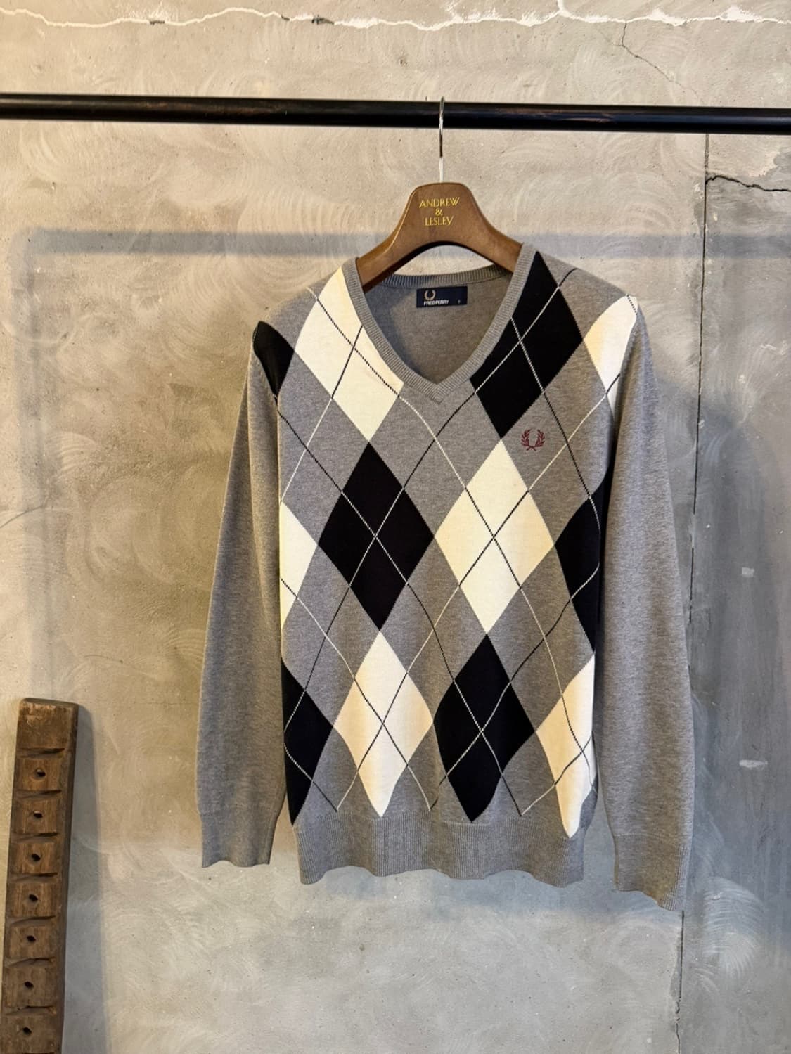 프레드페리 아가일 니트 슬림100 상품이미지10