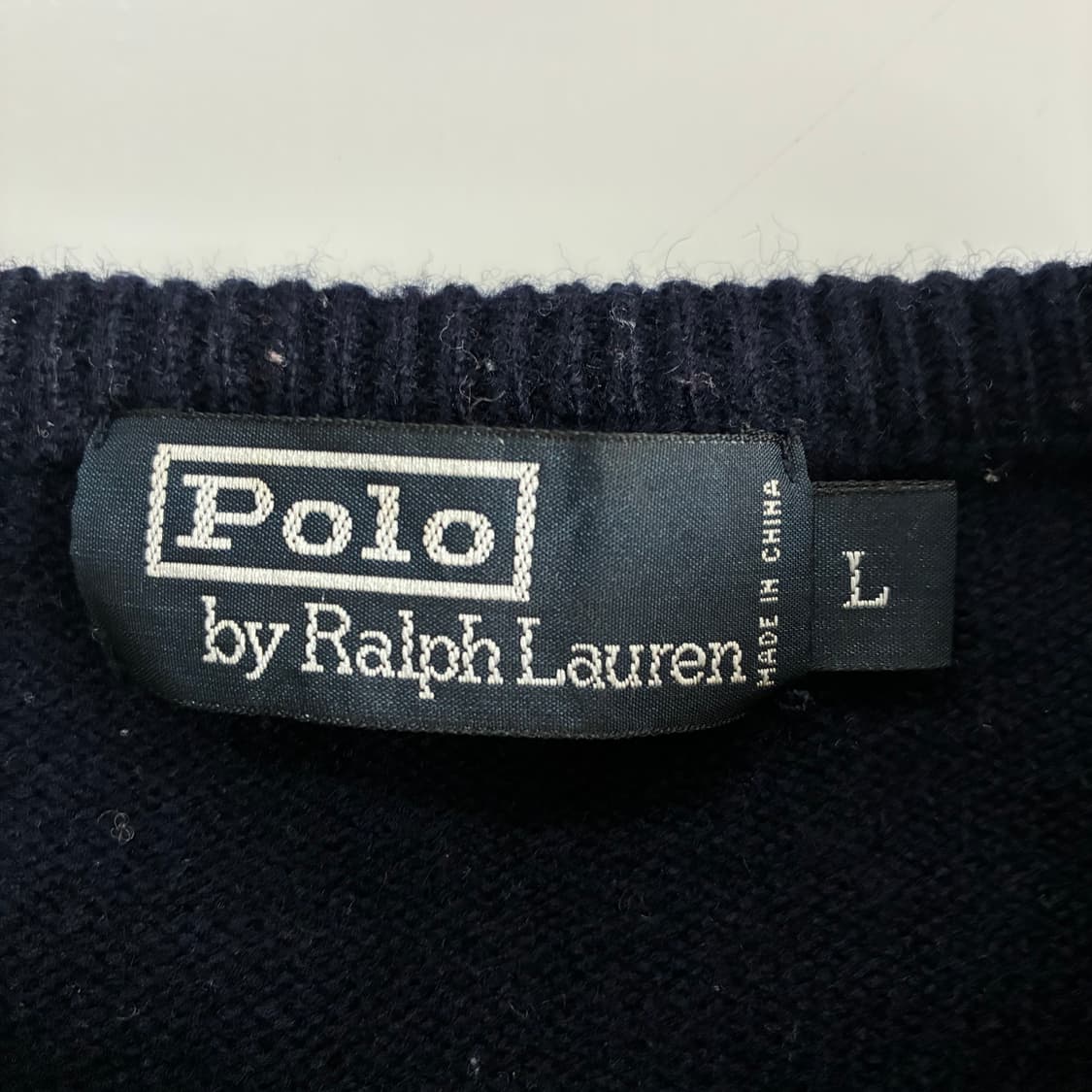 Polo  폴로 랄프로렌 90,s 자수 램스울 네이비 니트 상품이미지3