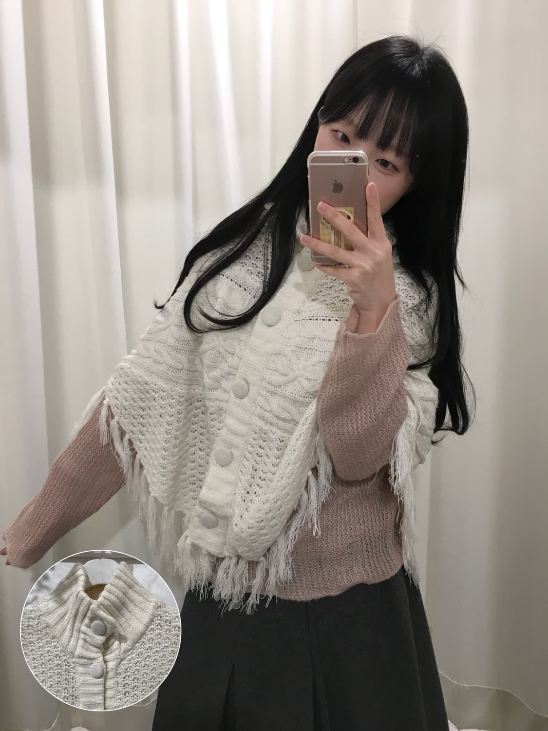 사와코 케이프 가디건 상품이미지1