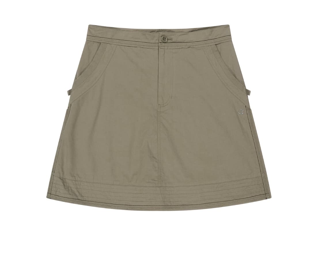 RAW EDGE COTTON SKIRT ASH BROWN 상품이미지1