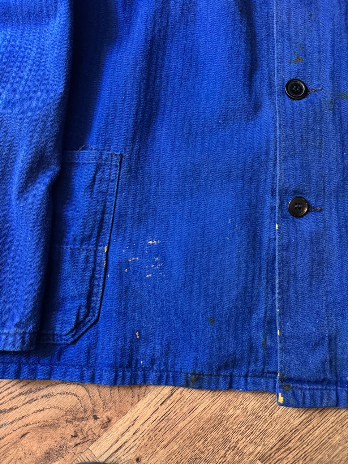 [L]90's 빈티지 페인팅 HBT 프렌치 워크 자켓 상품이미지5