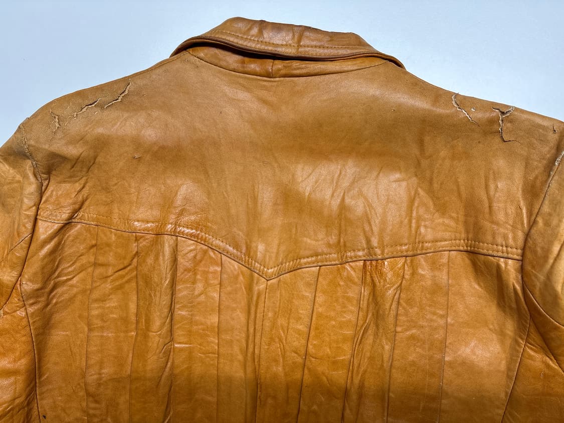 70's 릭달튼 웨스턴 레더 자켓 상품이미지7