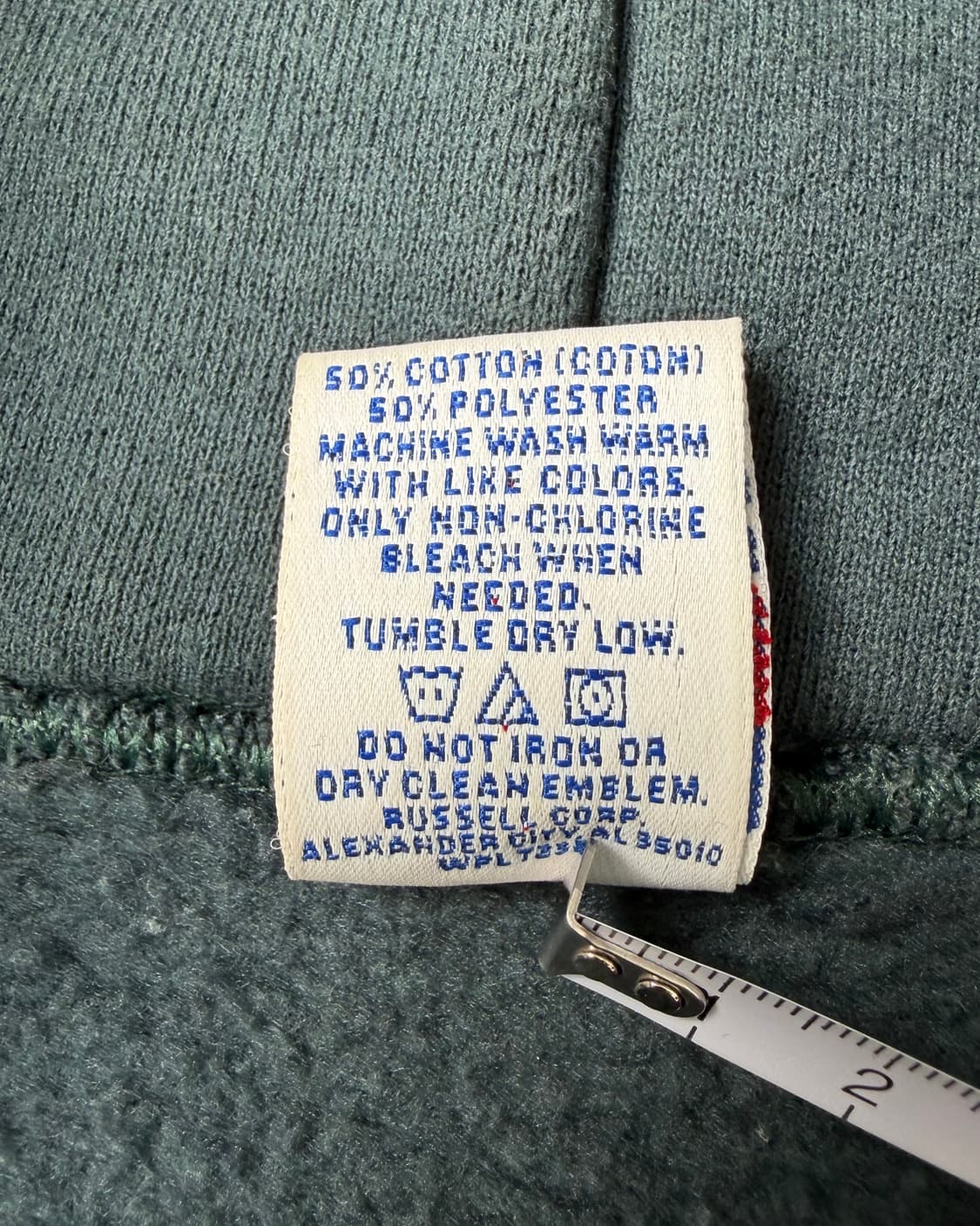 90s Russell Zip Up Hoodie (sage green) 상품이미지4