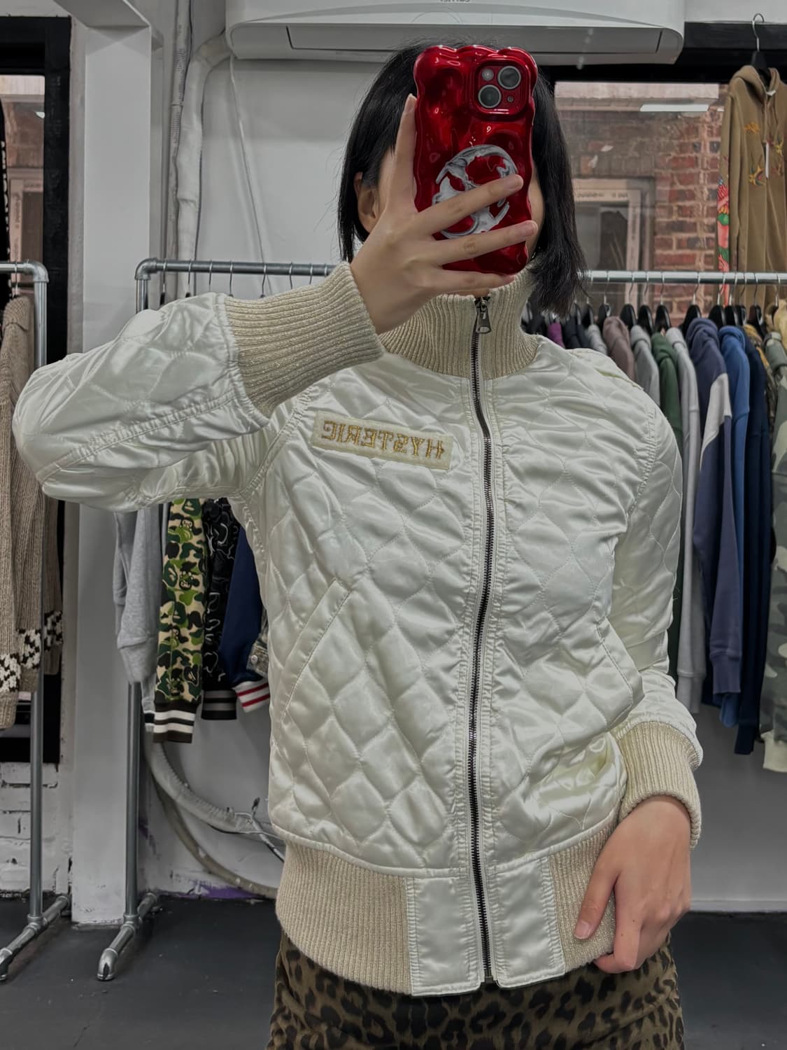 히스테릭 글래머 히스걸 퀼팅 블루종 자켓 상품이미지4