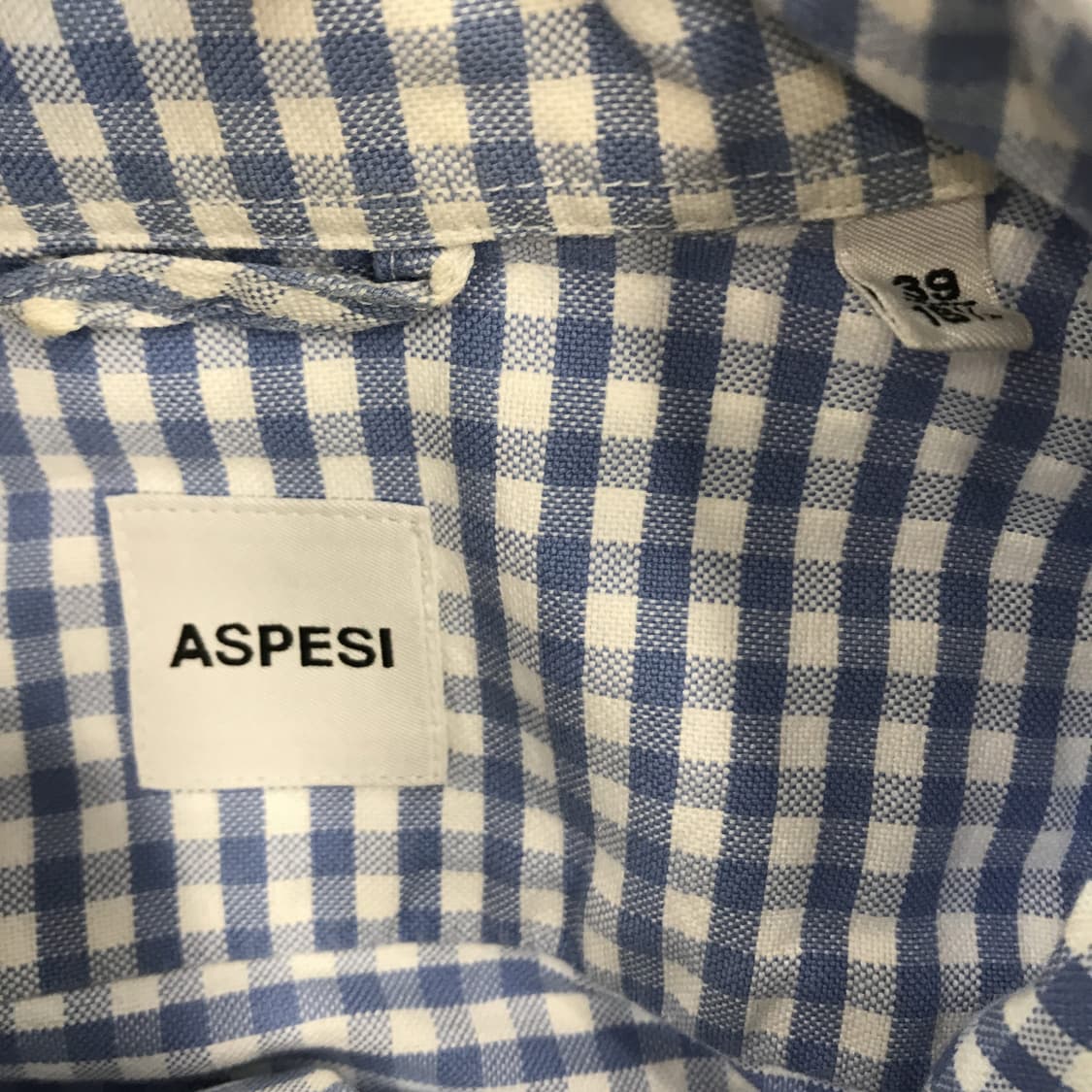 아스페시 ASPESI 깅엄체크셔츠 국내판 [95] 상품이미지5