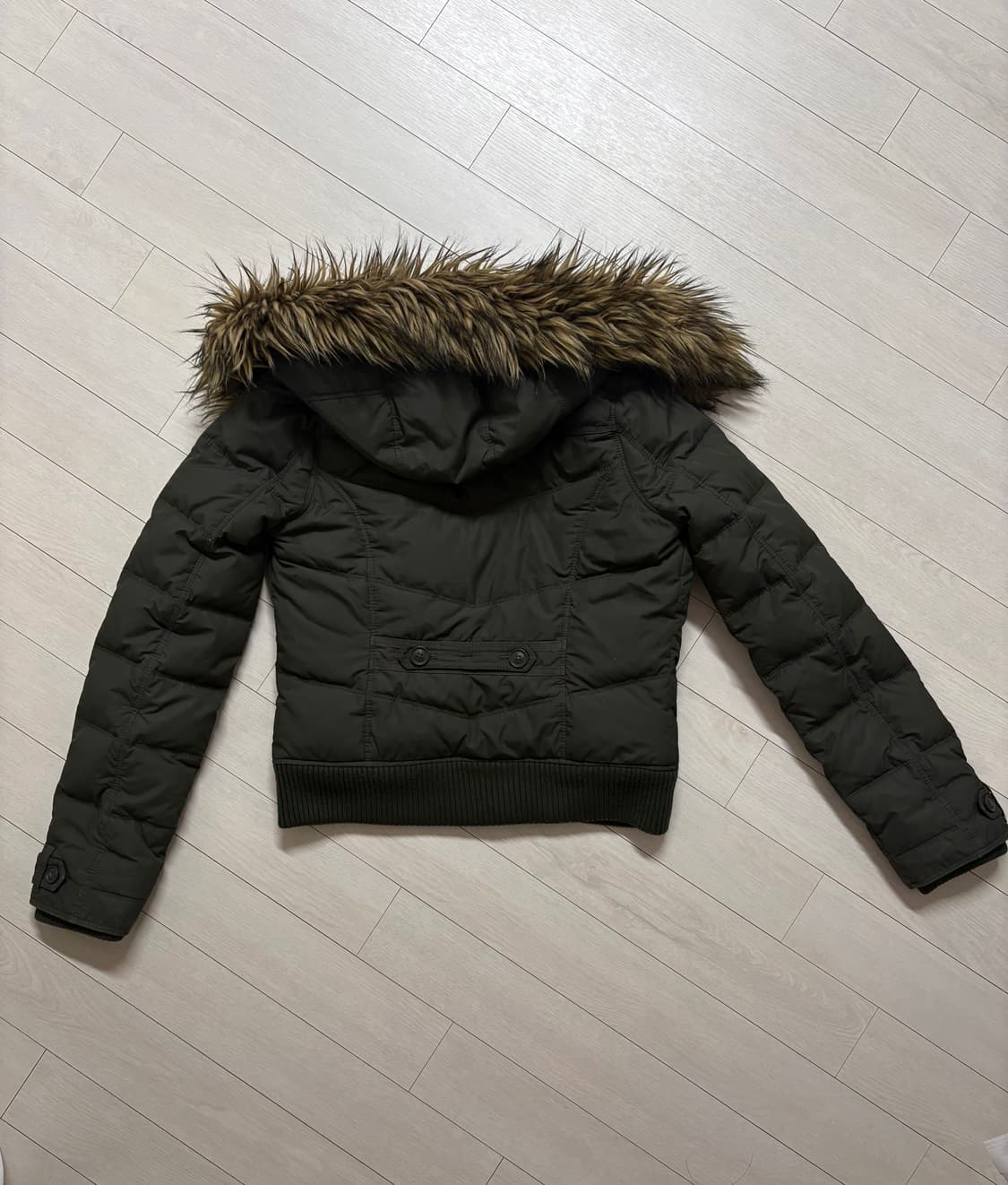 홀리스터 울프죠 털 후드 패딩 L 상품이미지7