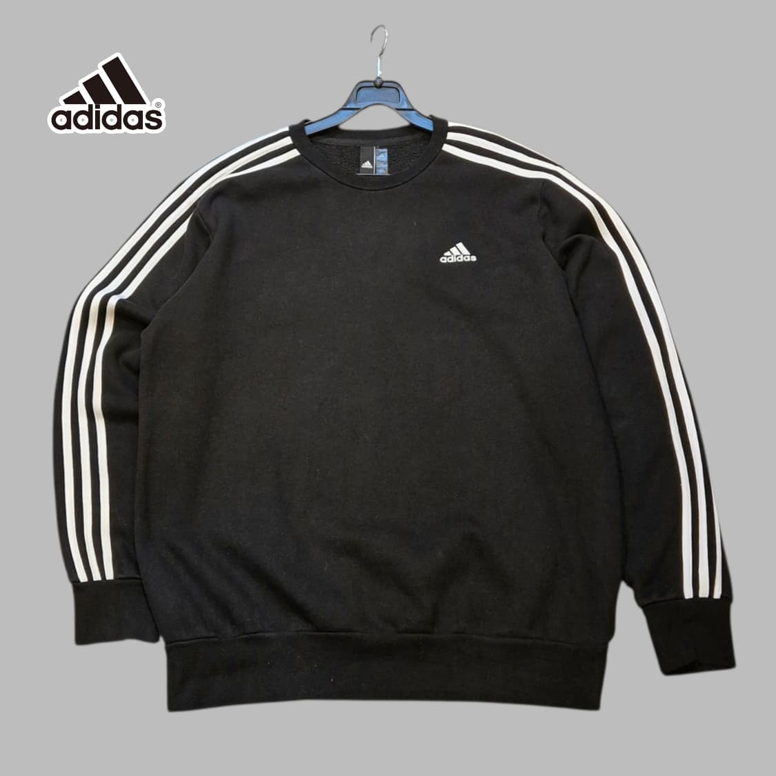 2XL 아디다스 블랙 맨투맨  상품이미지1