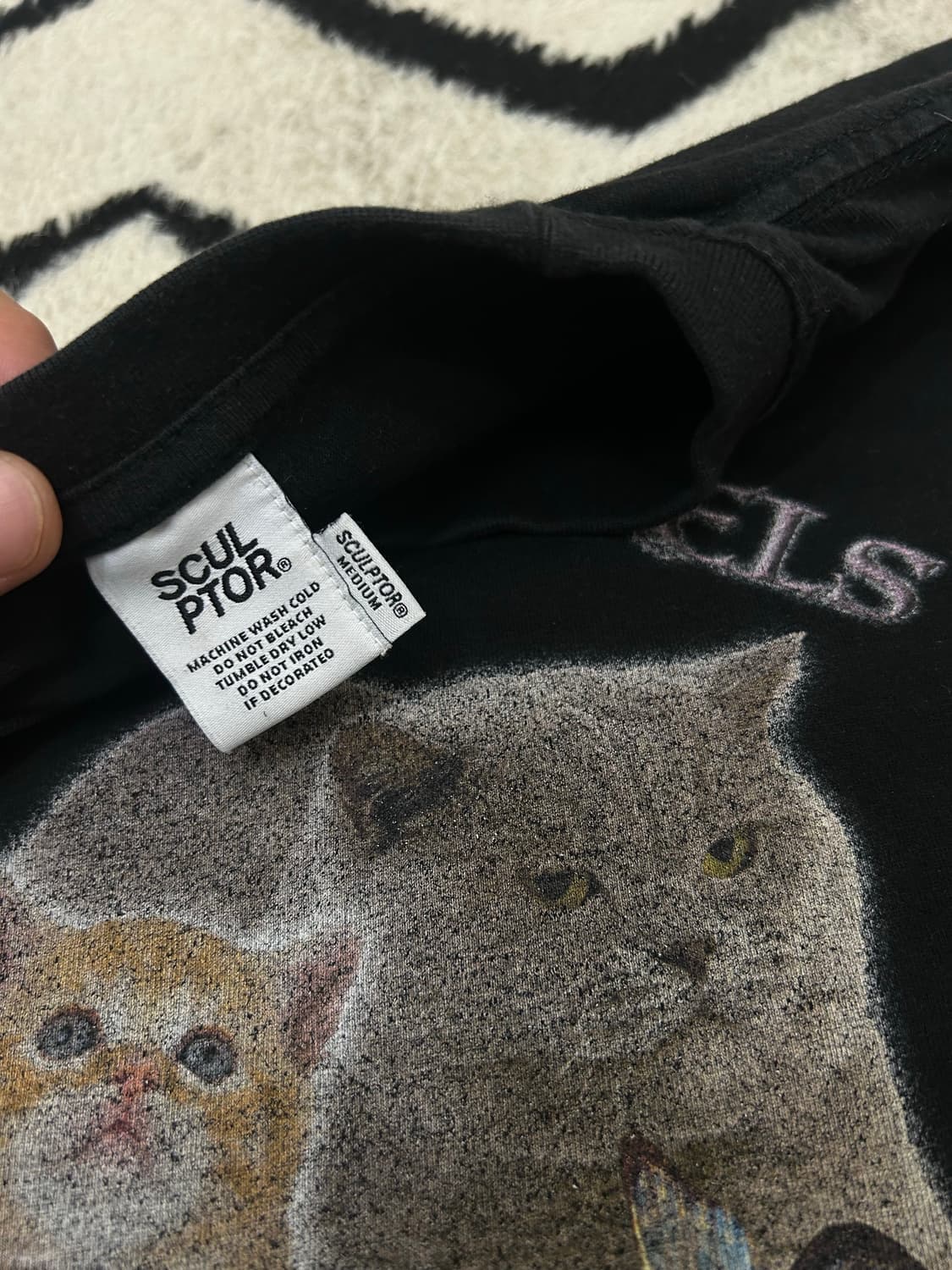 [M]스컬프터 Cat 반팔/블랙 상품이미지4