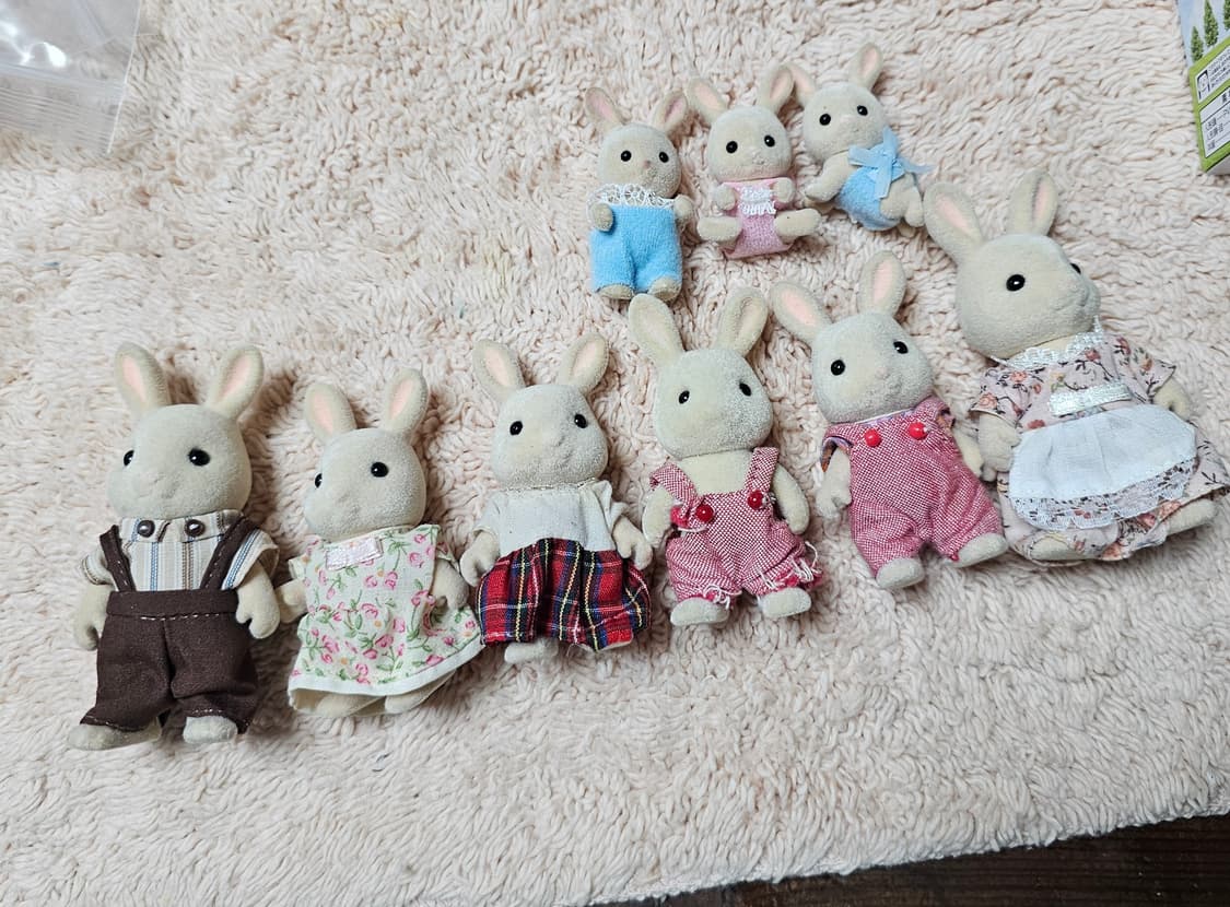 실바니안 밀크토끼 대가족 판매합니다 상품이미지1