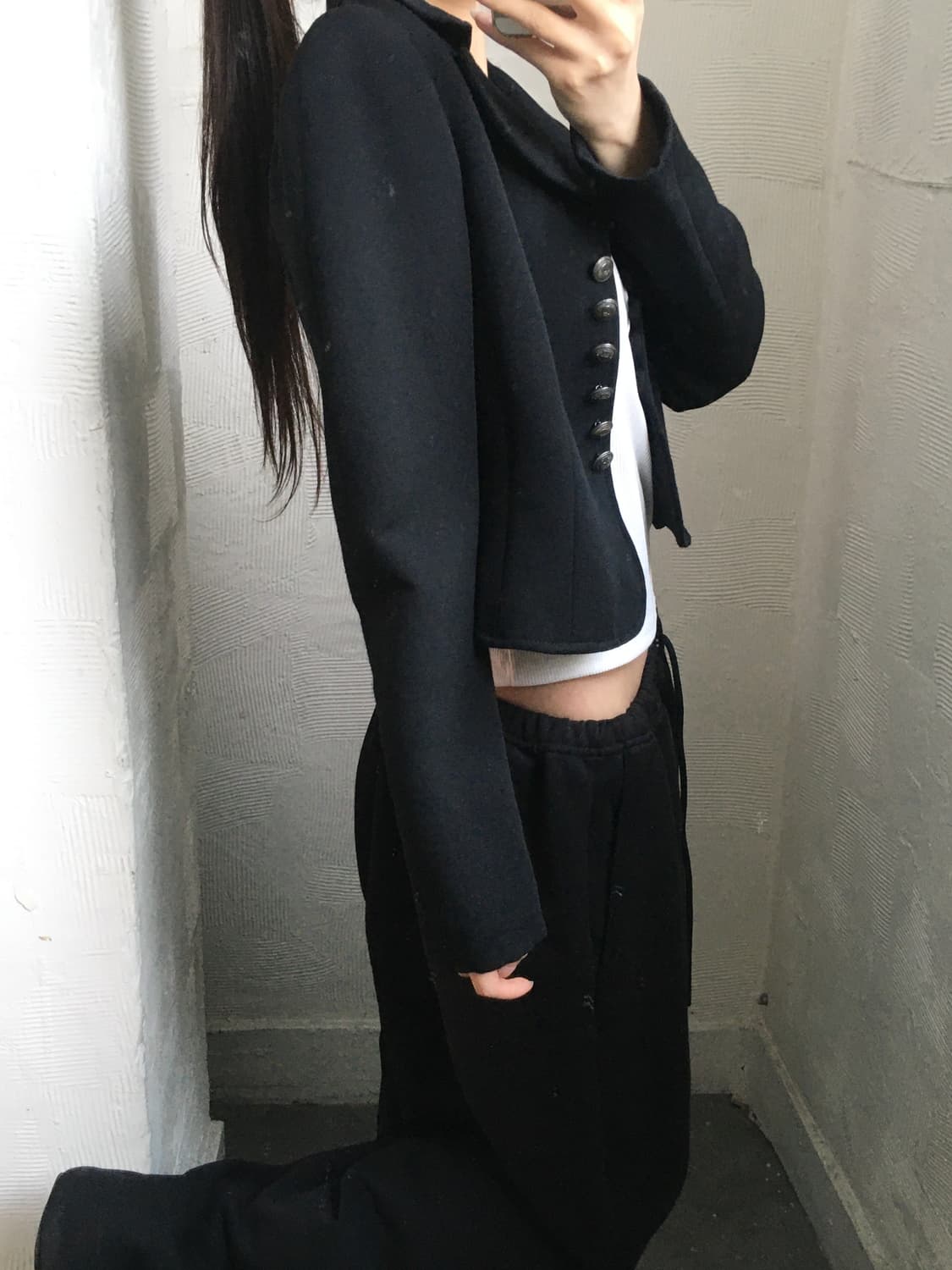 Moschino 모스키노 블랙 숏 울 자켓 상품이미지2