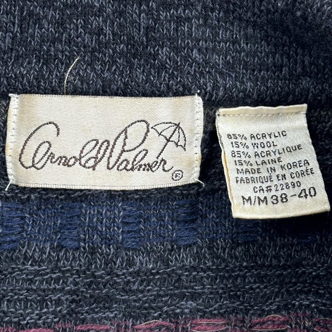 VTG 빈티지 노르딕 차콜 카라 니트 (M) 상품이미지5