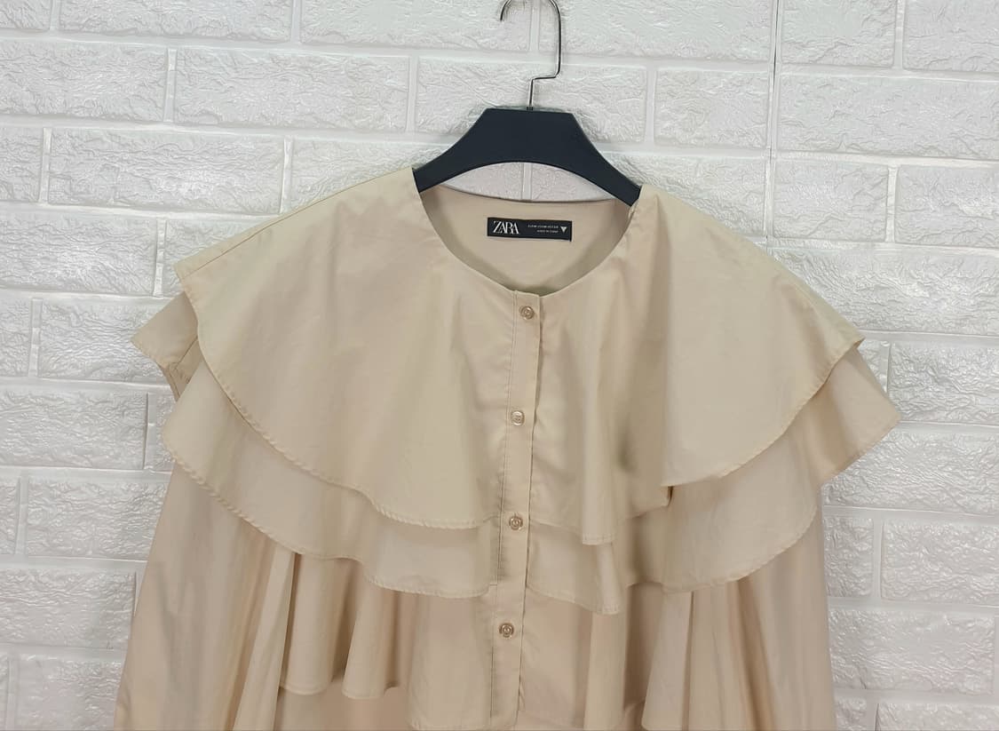 [66]자라 러플 팝린 셔츠 상품이미지5