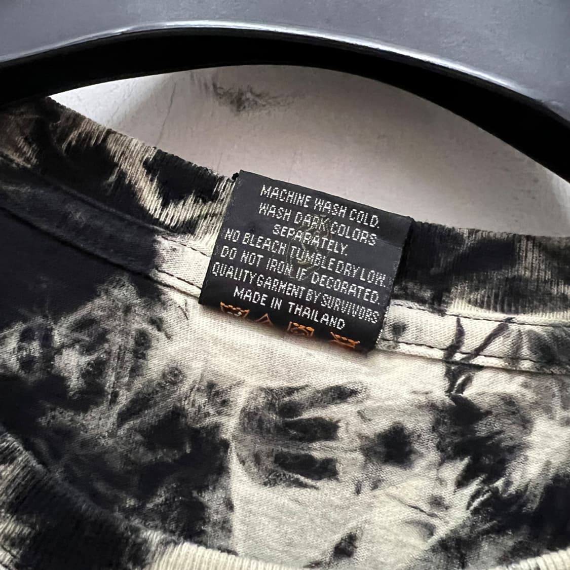 Survivors 타이다이 스컬 헬 라이더 펑크 반팔티 L 상품이미지4