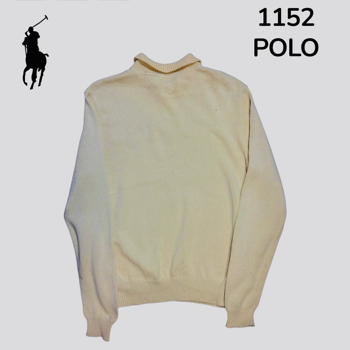 폴로 옐로우 반집업 니트 M 상품이미지3