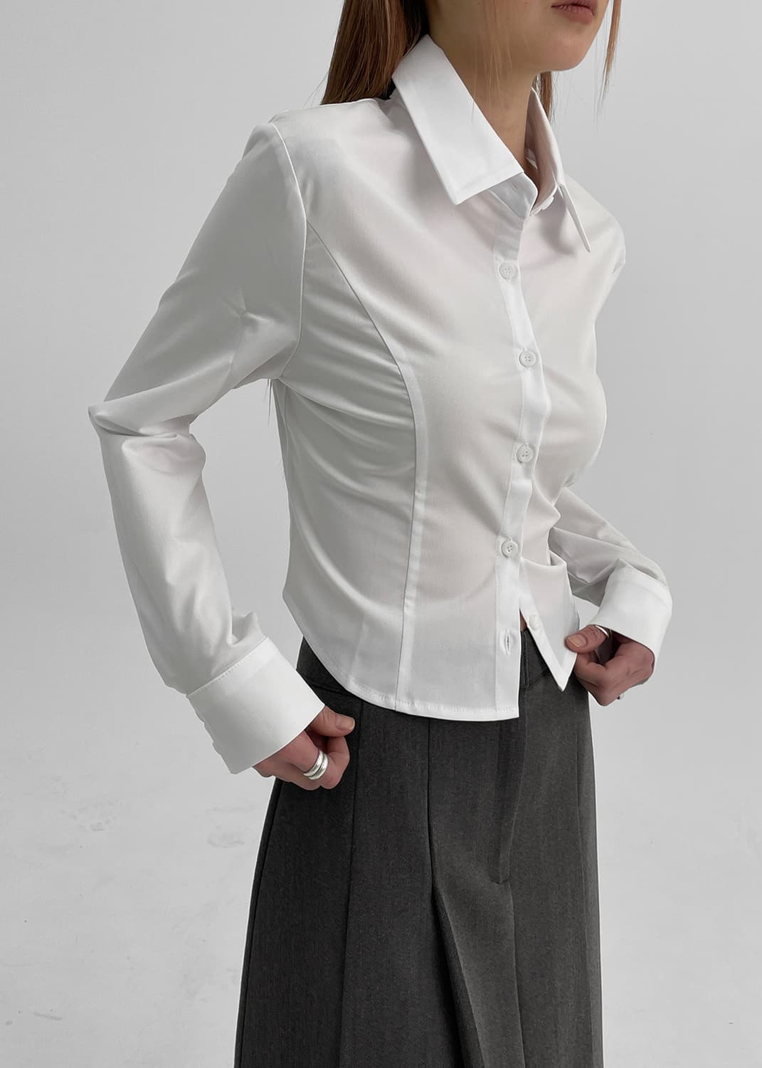 샤큰 베이직셔츠 M long ver 상품이미지3