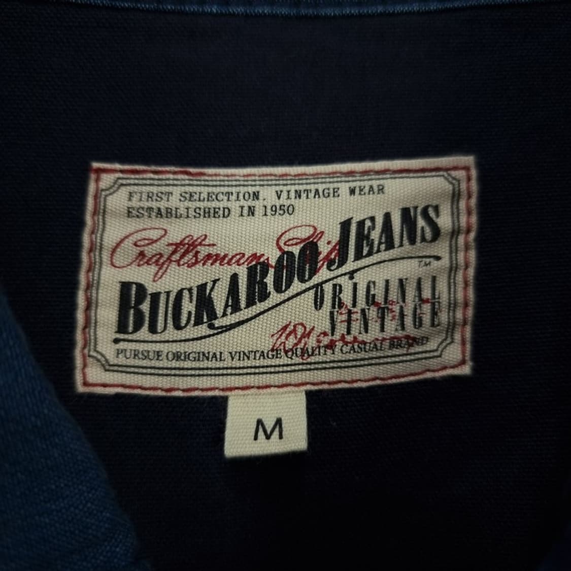 [버커루] 빈티지 워시드 밀리터리 셔츠 네이비 M19501 상품이미지8