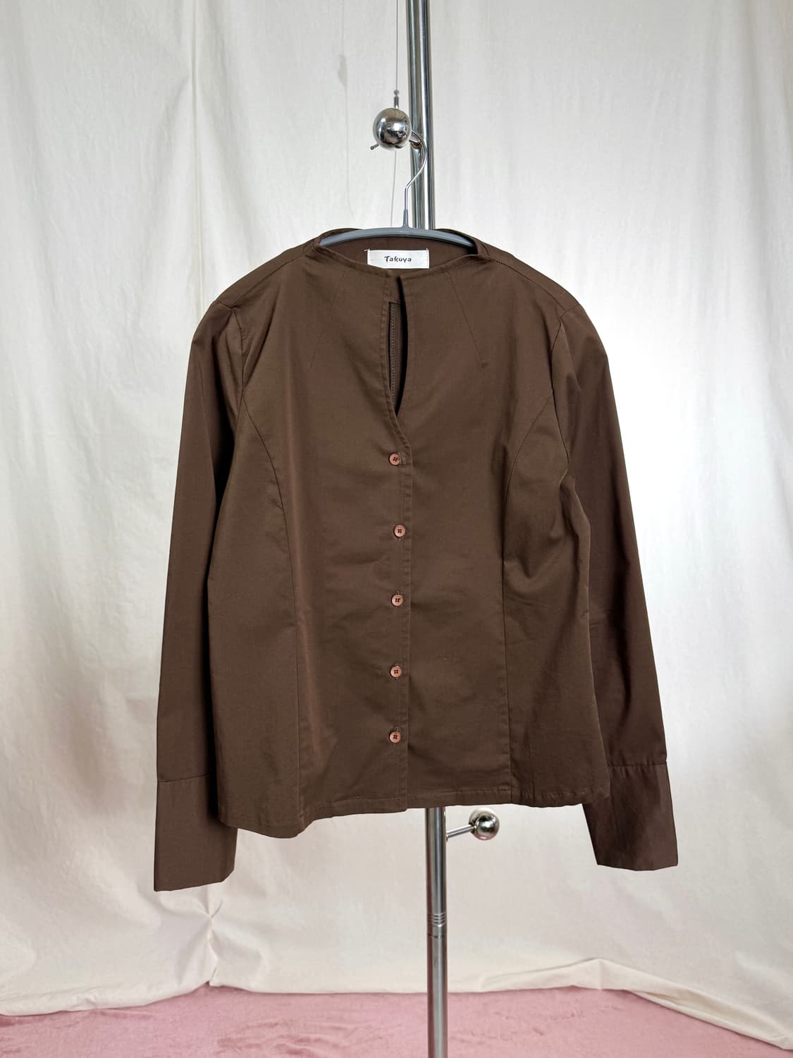 Takyua 차이나 카라 블라우스 상품이미지1