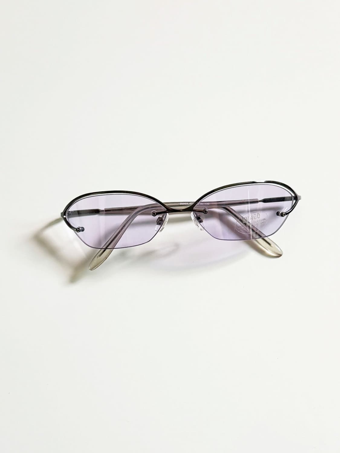 90s UNOSOLEIL 반무테 스퀘어 퍼플 틴트 빈티지 선글라스 상품이미지1