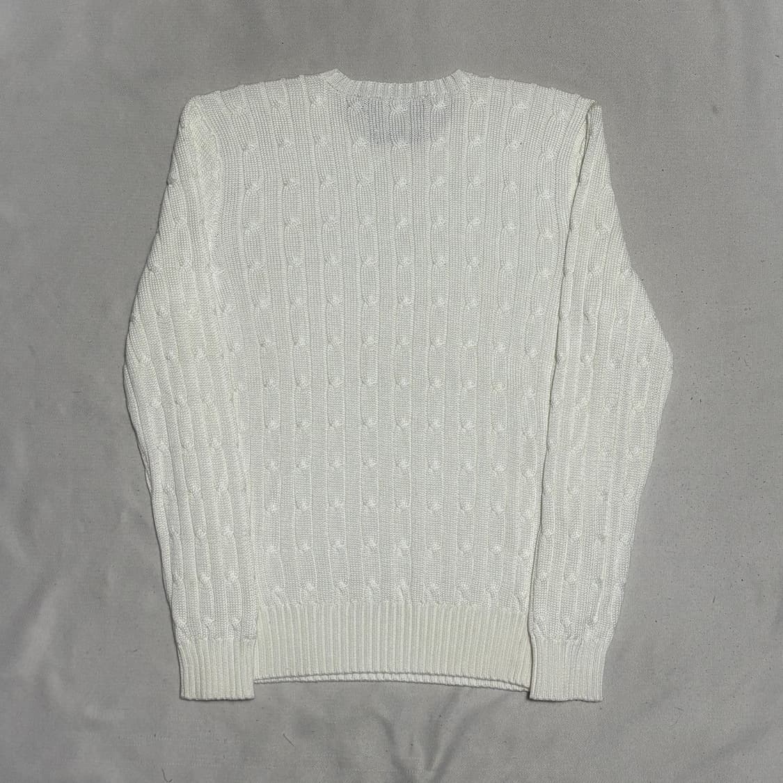 S 폴로랄프로렌 머서라이즈드 코튼 화이트 케이블 니트 상품이미지3