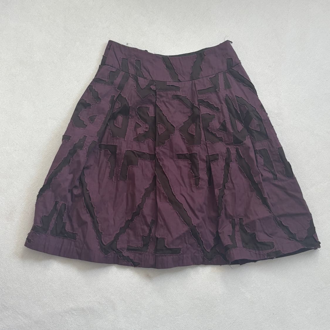 자주색 미디 스커트 상품이미지1