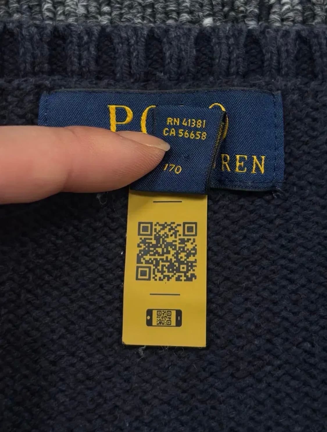 폴로 QR 네이비 폴로베어 니트 상품이미지4