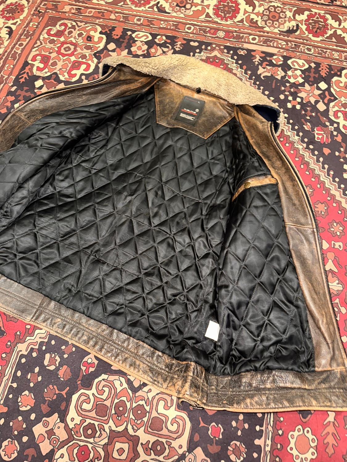 ( L ) 빈티지가죽 워크웨어 아메카지 스포츠가죽자켓 레더자켓 상품이미지7