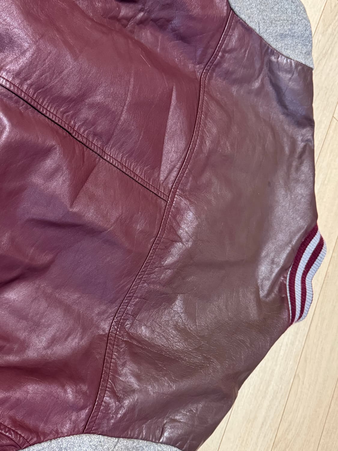 USA 8-90s 양가죽 바시티자켓 상품이미지6