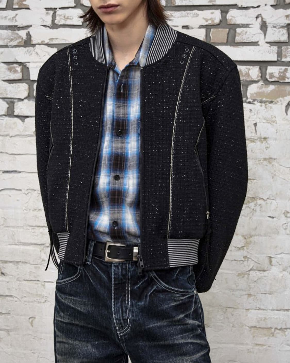 엘무드 홀리데이 트위드 바시티 자켓 PN5963 상품이미지2