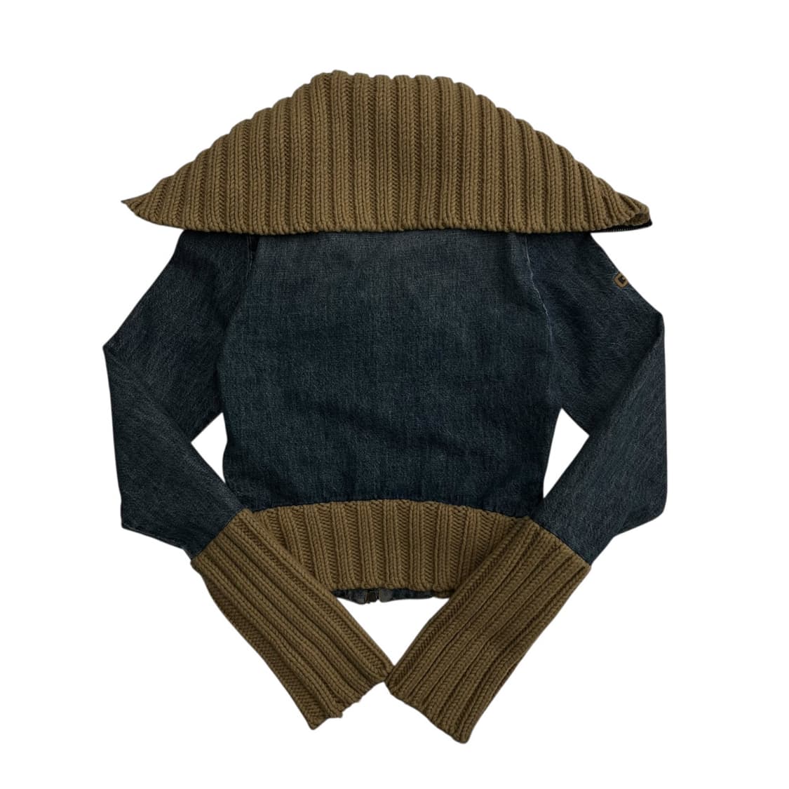 게스 베이지 니트 카라 데님 자켓 XS 상품이미지4