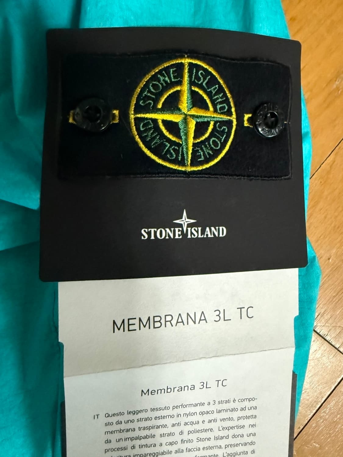 스톤아일랜드 멤브라나 3L TC 탈부착 후드 블루종 상품이미지3