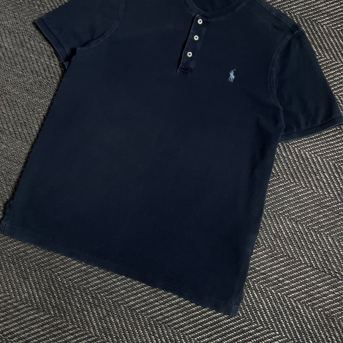 폴로 랄프로렌 포니 자수로고 버튼 와플 헨리넥 반팔 티셔츠y 4869 상품이미지3